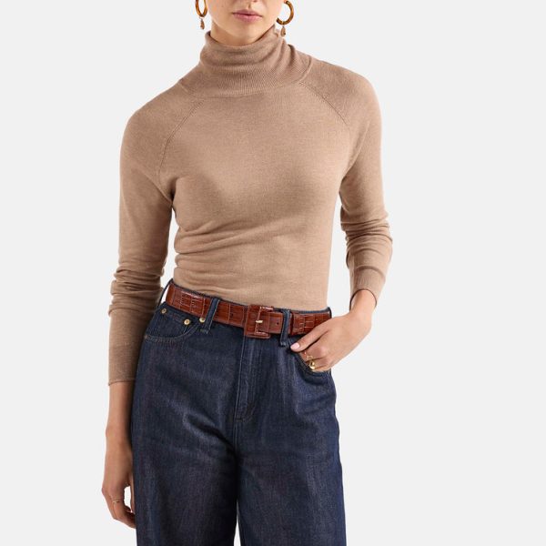 Wide Covered Leather Buckle Belt